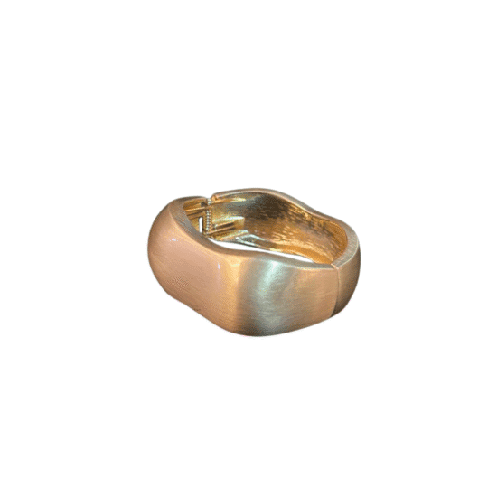 AROS - BIJU (1) BRACELETE FOLHEADO OVAL FOSCO DOURADO