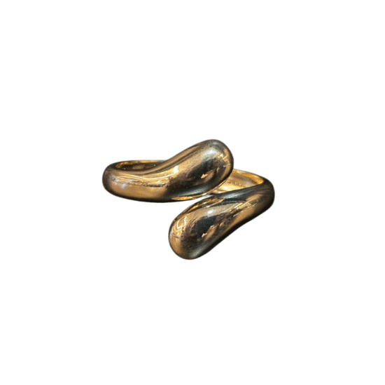 AROS - BIJU (25) BRACELETE FOLHEADO BOTEGA GROSSO DOURADO