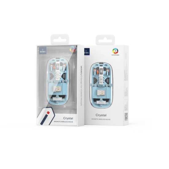 Diseño sin título (28) MOUSSE CRISTAL MAGNETIC WIWU TRASPARENTE - WIRELESS