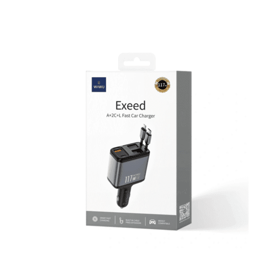 Diseño sin título (33) CARREGADOR PARA CARRO USB PRETO EXEED WIWU WI-QC027
