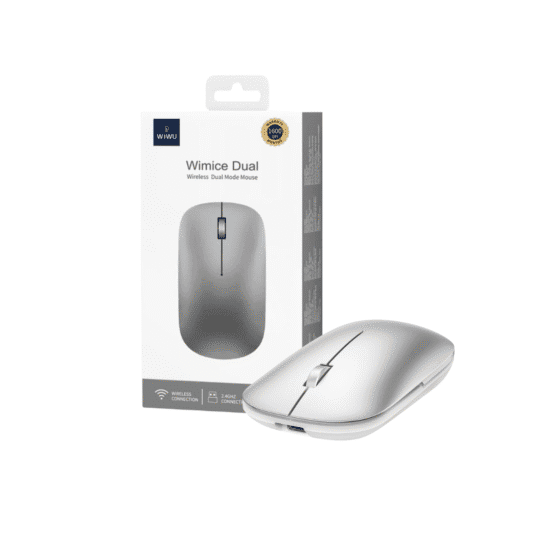 Diseño sin título (8) MOUSE WIWU DUAL CINZA - WIRELESS SEM FIO COM 6 STANDBY TIME