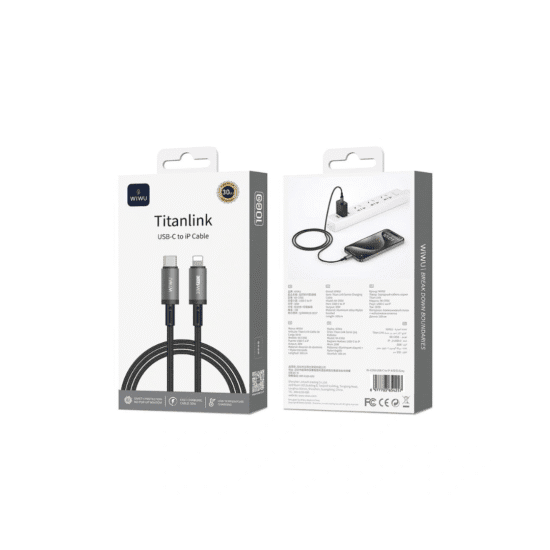 IMAGENES WEB CORI (33) CABO USB PARA IPHONE - PRETO WIWU 100CM WI-C055/LIG
