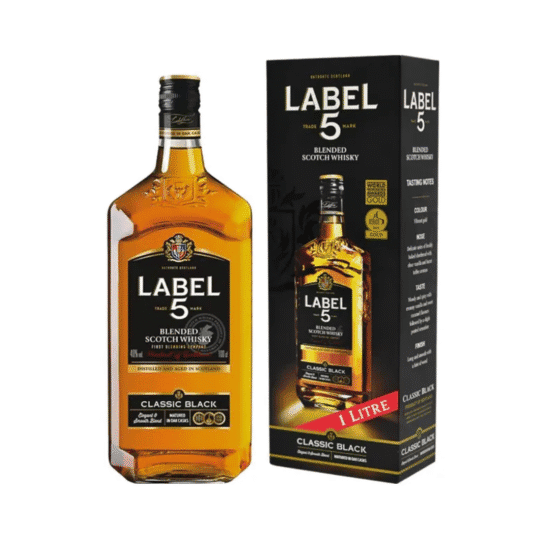 bebidas (51) LABEL 5 BLENDED SCOTCH 1LT WHISKY 8 ANOS