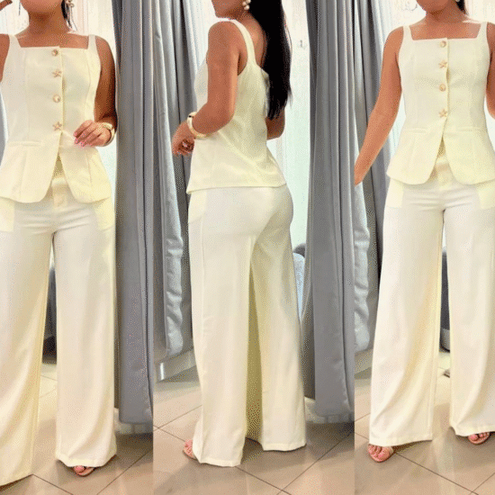 ROPAS (47) CONJUNTO CALÇA COM COLETE